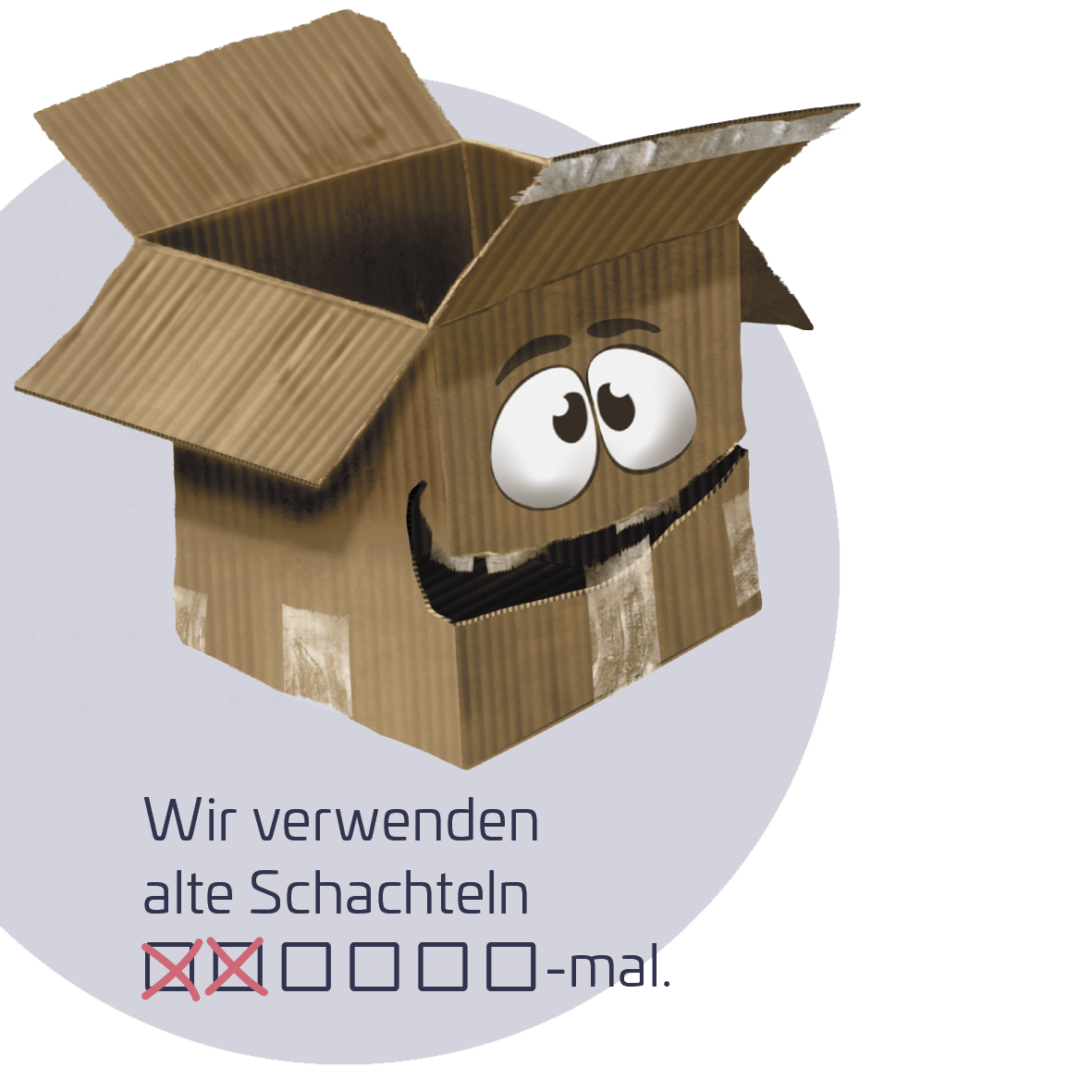 Wir verwenden alte Schachteln